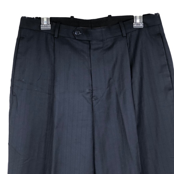 Tasso Elba 100% Wool Men’s Dress Trousers; Pleated Front Dress Pants Slacks 32S - Picture 3 of 6